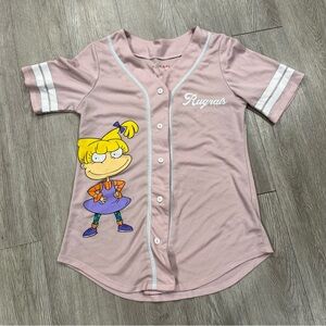 Nickelodeon 90's Pink Women’s Jersey Shirt Rugrats, Angelica Size S/m